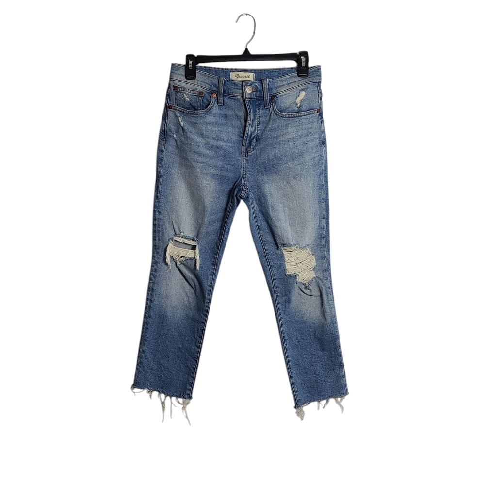 MADEWELL The perfect Vintage High Rise Straight Leg Distressed Size 26P - Picture 1 of 16